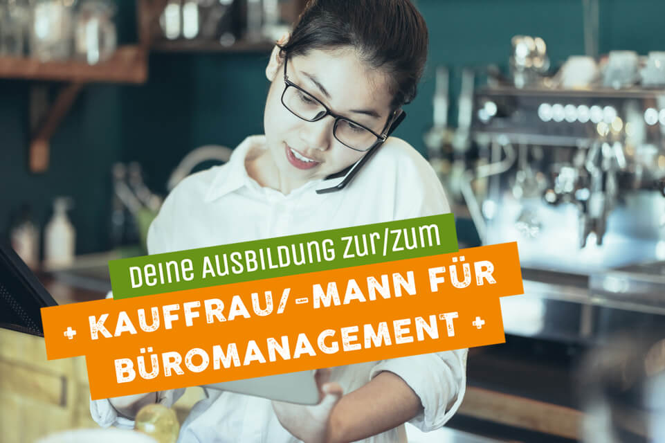 Frau als zur Ausbildung für Kauffrau Büromanagement